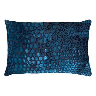 Snakeskin Square Velvet Pillow Cover & Insert