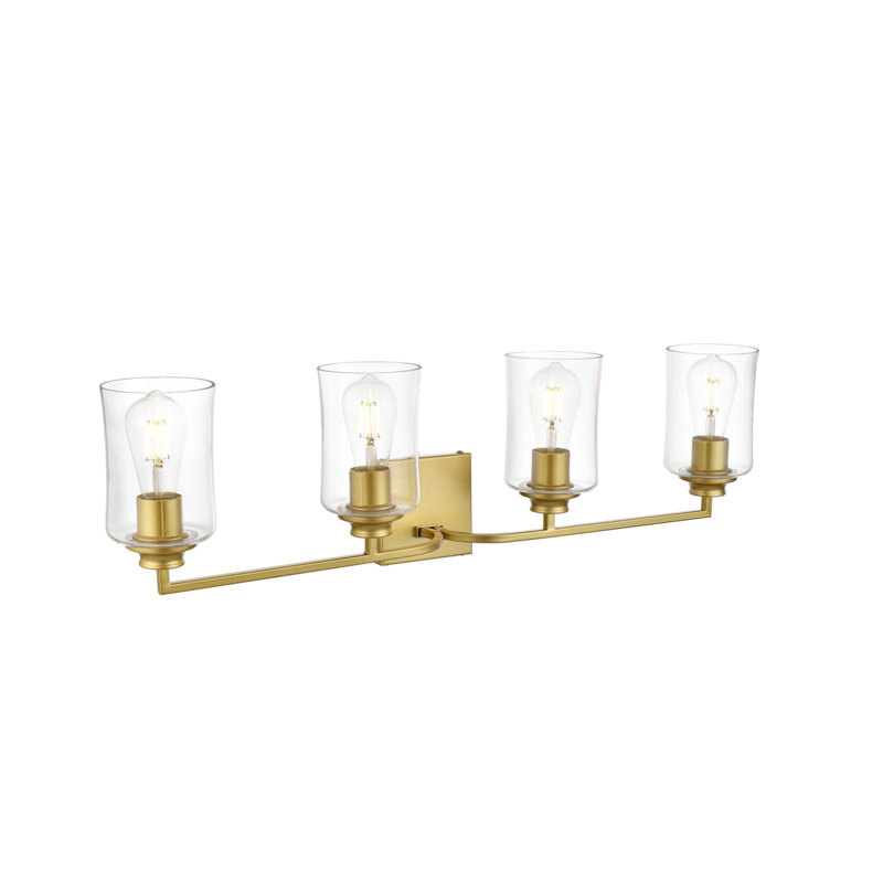 Applique de salle de bain à intensité variable Telluride, H 9 po x l 14 po x P 14 po, Laiton, Deux lumières