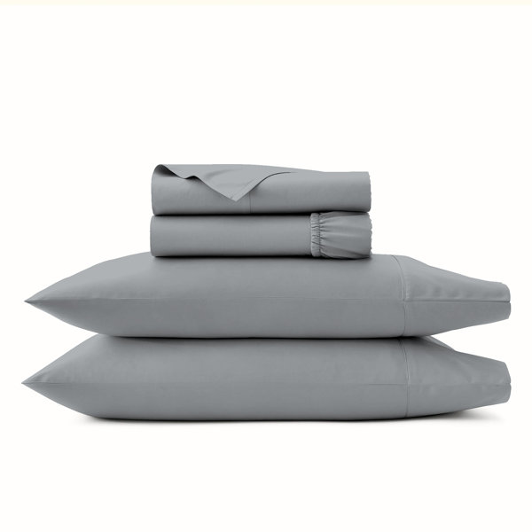 Brentwood Home - Luxury Organic Cotton Sheets - 600 TC Slate Gray - Twin