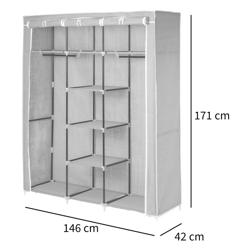 Worthley 1 Door Stainless Steel Wardrobe