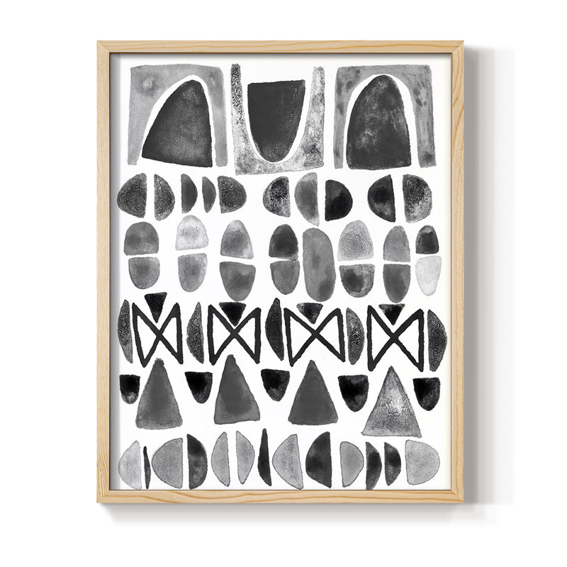 Grey Arches I Framed Print - Solid Wood