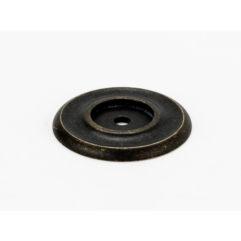 Traditional Metal Knob Backplate, Barcelona, 1.5'' H X 1.5'' W X 0.13'' D
