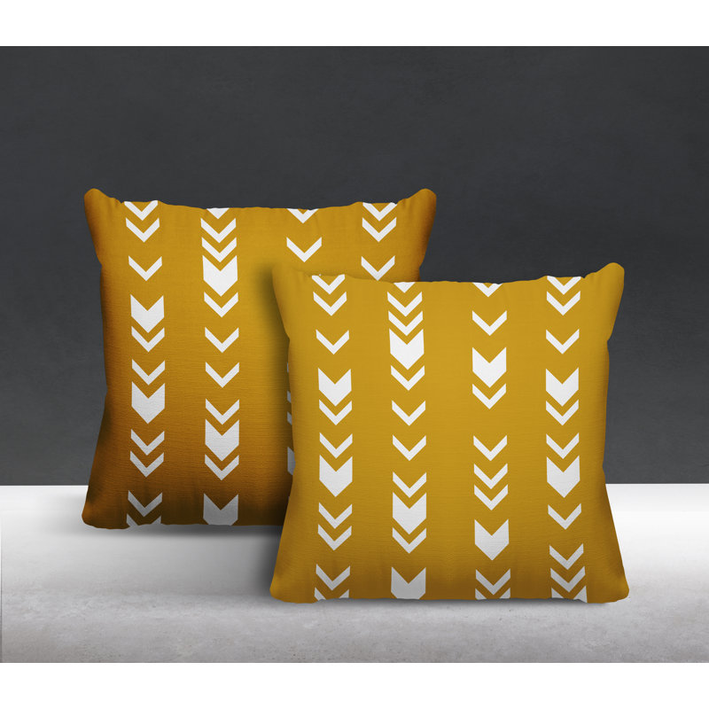  Coussin intérieur / extérieur, L 19 po x H 19 po, Jaune