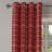 Red Barrel Studio® Plaid Grommet Curtain Decorative 2-Panel Window Drapes, 50", Scarlet Black White-784274207