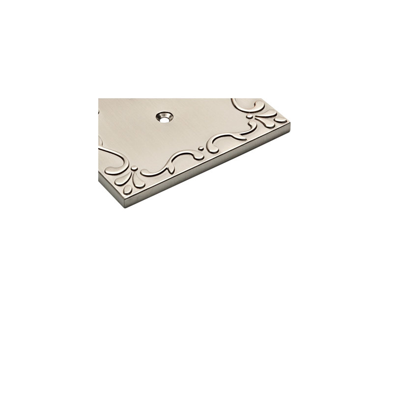Plaque murale d'interrupteur à bascule Classic Lace, Nickel brossé