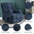 Dual Motor Heat Massage Infinite Position Up To 350 LBS Electric Power Lift Recliners With Power-Remote, Medium-Firm And Heavy Duty, Blue