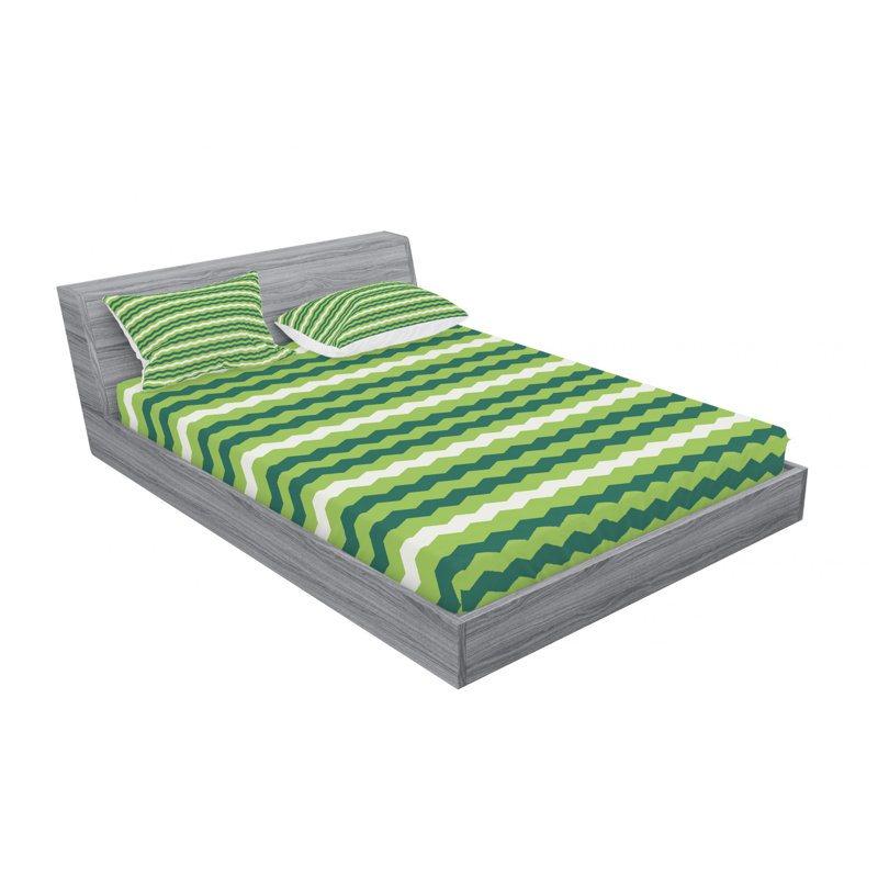 Microfiber Striped Sheet Set, Full/Double Sheet Set with Fitted Sheet, Thin and Bold Stipes Striped