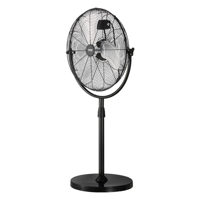 Industrial Pedestal Fan 3-Speed Fan Height Adjustable, 57.87" H x 22.05" W x 16.73" D