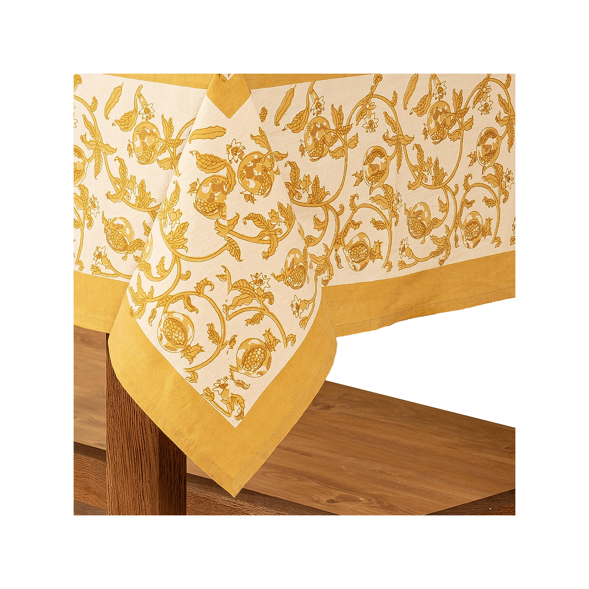 Bryah Floral Tablecloth, 128" L x 71" W, Blue