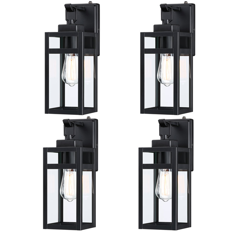 Schlegel Steel Wall Light with Dusk to Dawn, 13.68" H x 5" W x 5" D