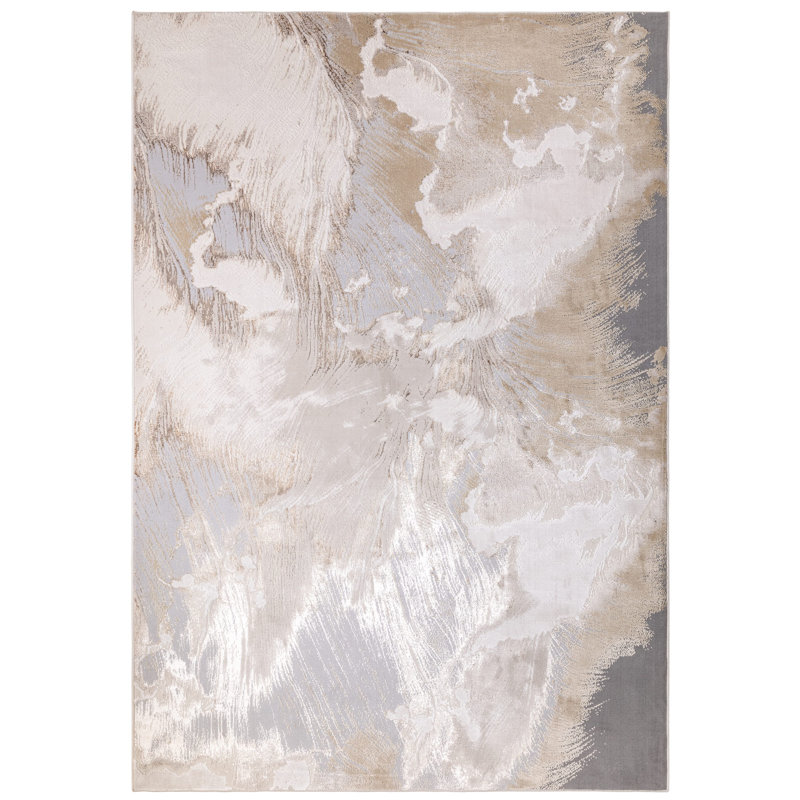 Aurora AU23 Etch Beige Area Rug, Rectangle 120 x 170 cm