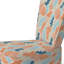 Chaise d'appoint abstraite - motif de corail bleu avec accoudoirs-343787883