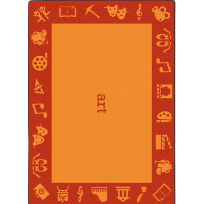 Steam Art Orange by Joy Carpets Area Rug