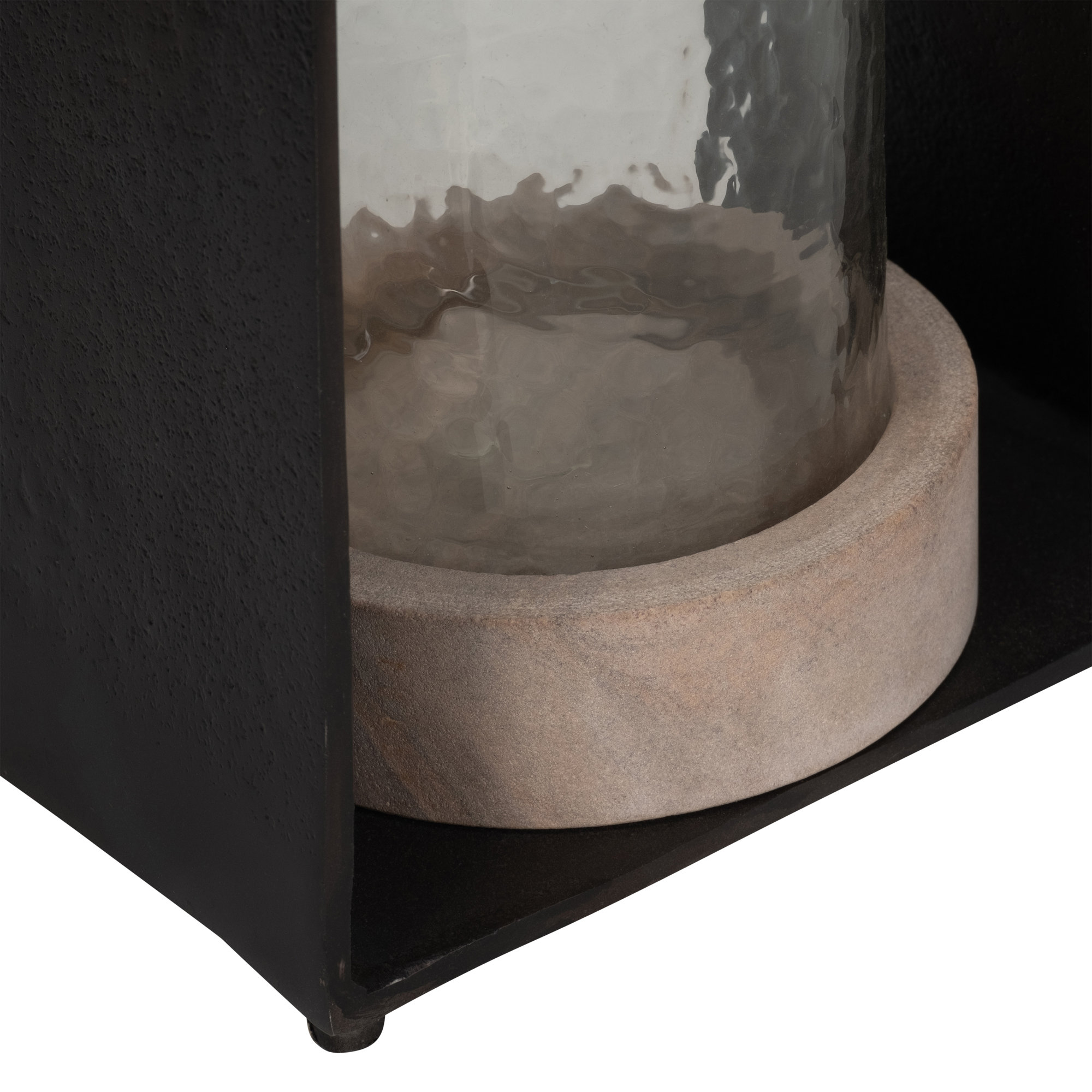 Sagebrook Home's Elegant Glass Candle Holder In Clear - Stylish Metal & Wood, Fits Standard Tealights, Adds Warmth To Any Room