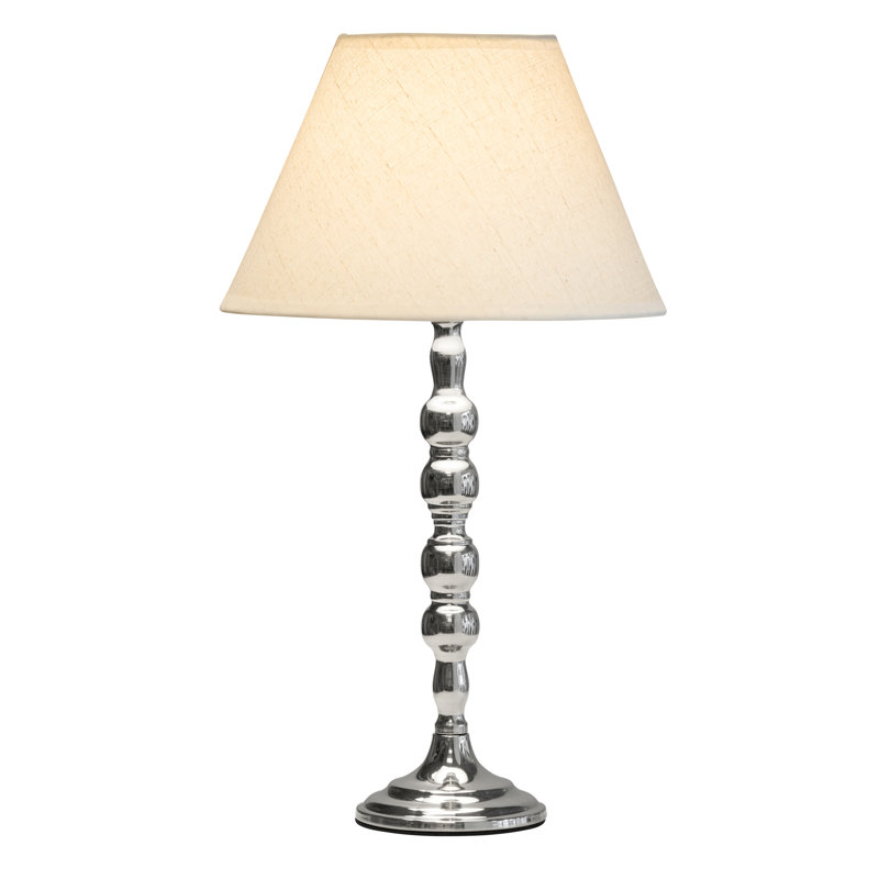 Waukena 45cm Candlestick Style Table Lamp, Silver
