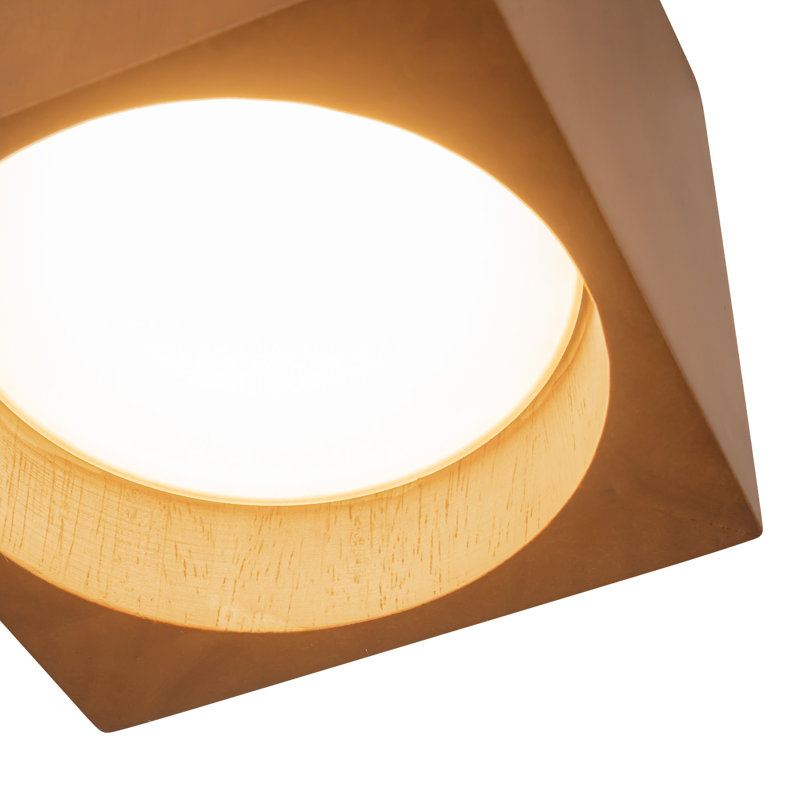 Rozek 1 - Light LED Semi Flush Mount, Natural Oak