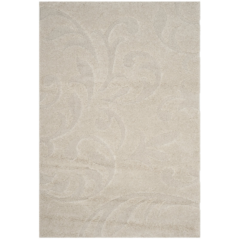 Tapis de couleur unie à longs poils caduques cadu, Rectangle 9 pi x 12 pi