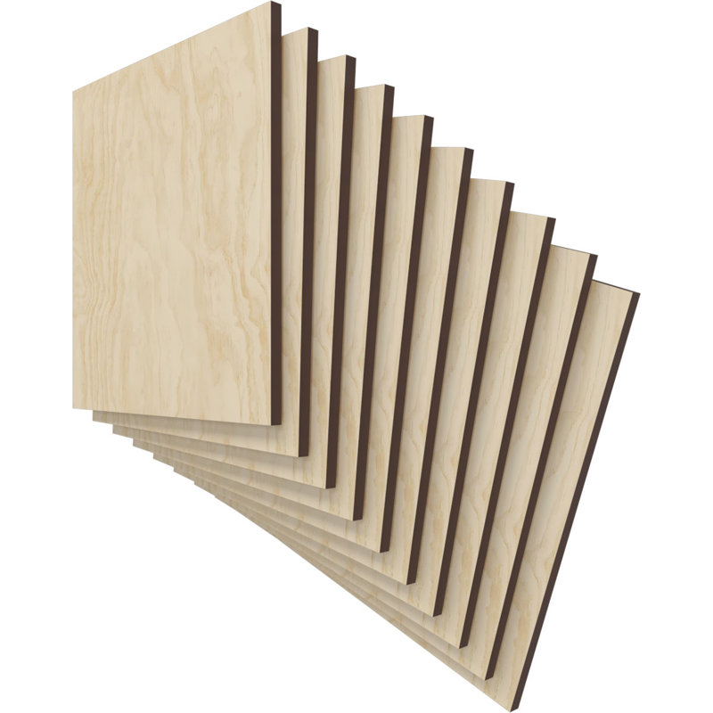 Planches en bois, H 7,75 po x l 7,75 po x P 0,25 po, Bouleau
