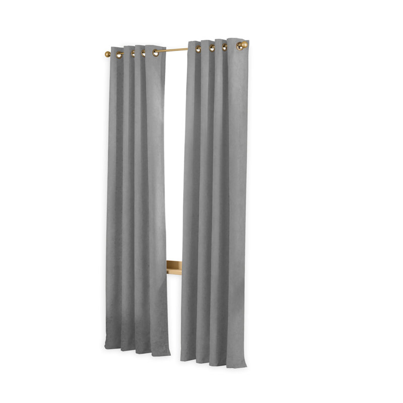 Panneau de rideau simple obscurcissant avec œillets Curtainworks Boehme, Étain, l 50 po x L 108 po