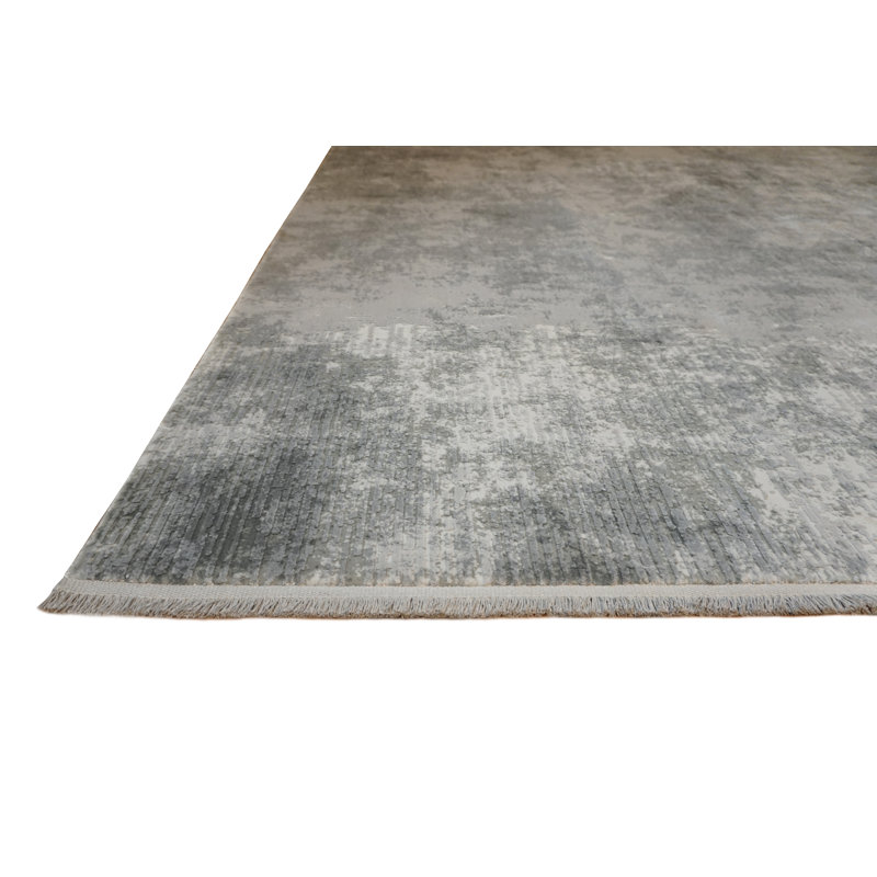 Santorini Abstract Area Rug in Gray, Rectangle 8'10" x 11'10"