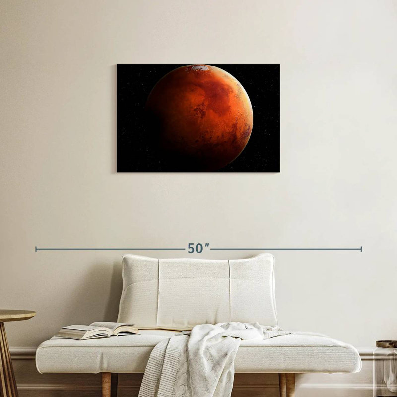 Vue fascinante d'Oberle sur Mars, H 20 po x l 30 po