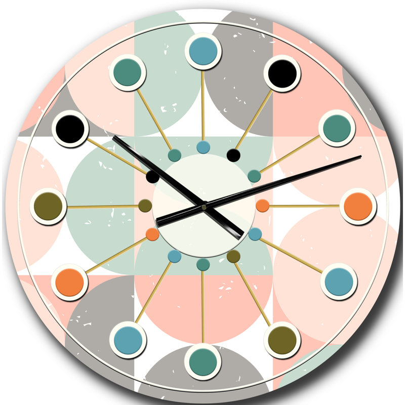 Horloge murale rétro Mid-Century, Grand