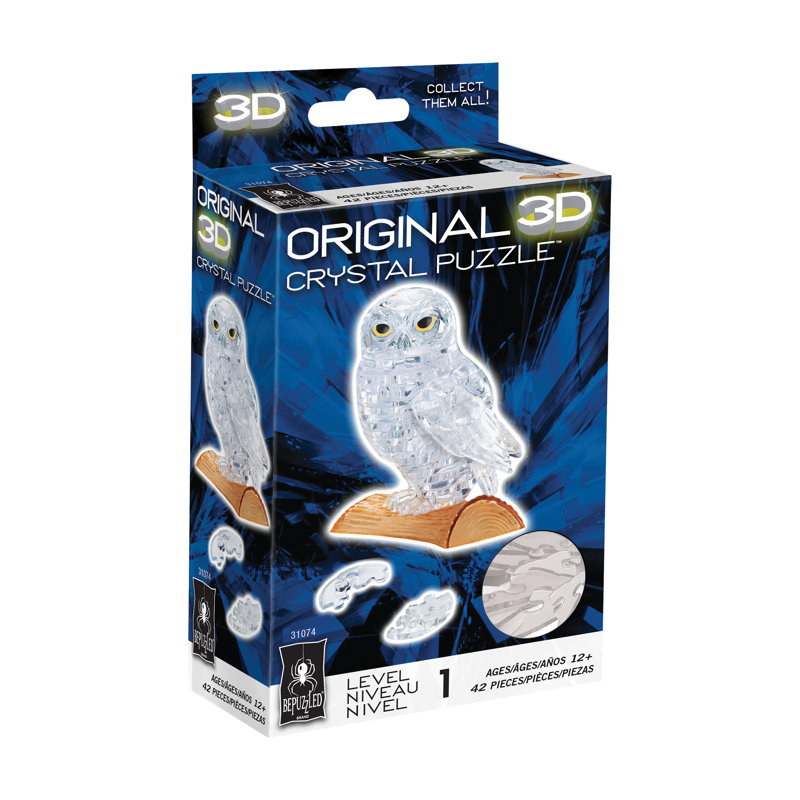 Casse-tête en cristal 3D hibou