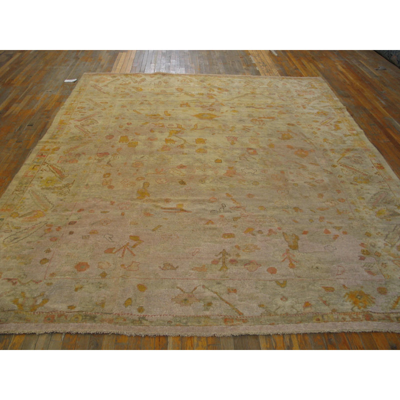 Soft Light Decorative Color Antique Wool Pile Turkish Oushak Rug