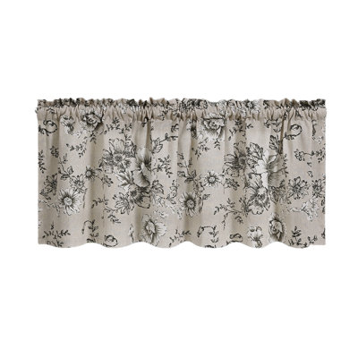 Romantic Printed Curtain Valance Kitchen Curtain Valance Cute Spring Bright And Colorful Kitchen Decoration Short Translucent Retros Coffee Shop Curtain