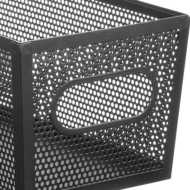 Bac perforé 16 x 6 x 5, Noir mat