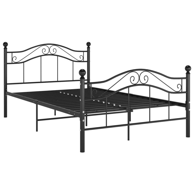 Gapspard UK Single - DE 90 X 190 Cm Metal Bed, 120 x 200cm, Black