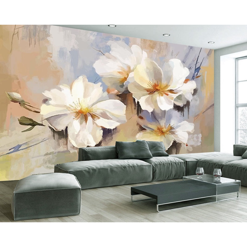 Murale fleurie Salcedo, L 75 po x l 112 po