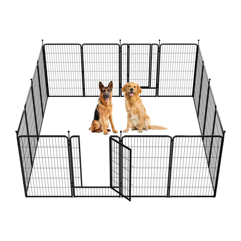 FXW Instant Unleashed Dog Playpen, Portable Pet Fence for Outdoor, RV Trips, and Camping, 45inch, 16 Panels for Large Dogs│Patented