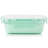 Martha Stewart 21 Ounce Glass Container with Snap On Lid in Mint