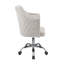 Chaise de bureau pivotante champagne et chrome