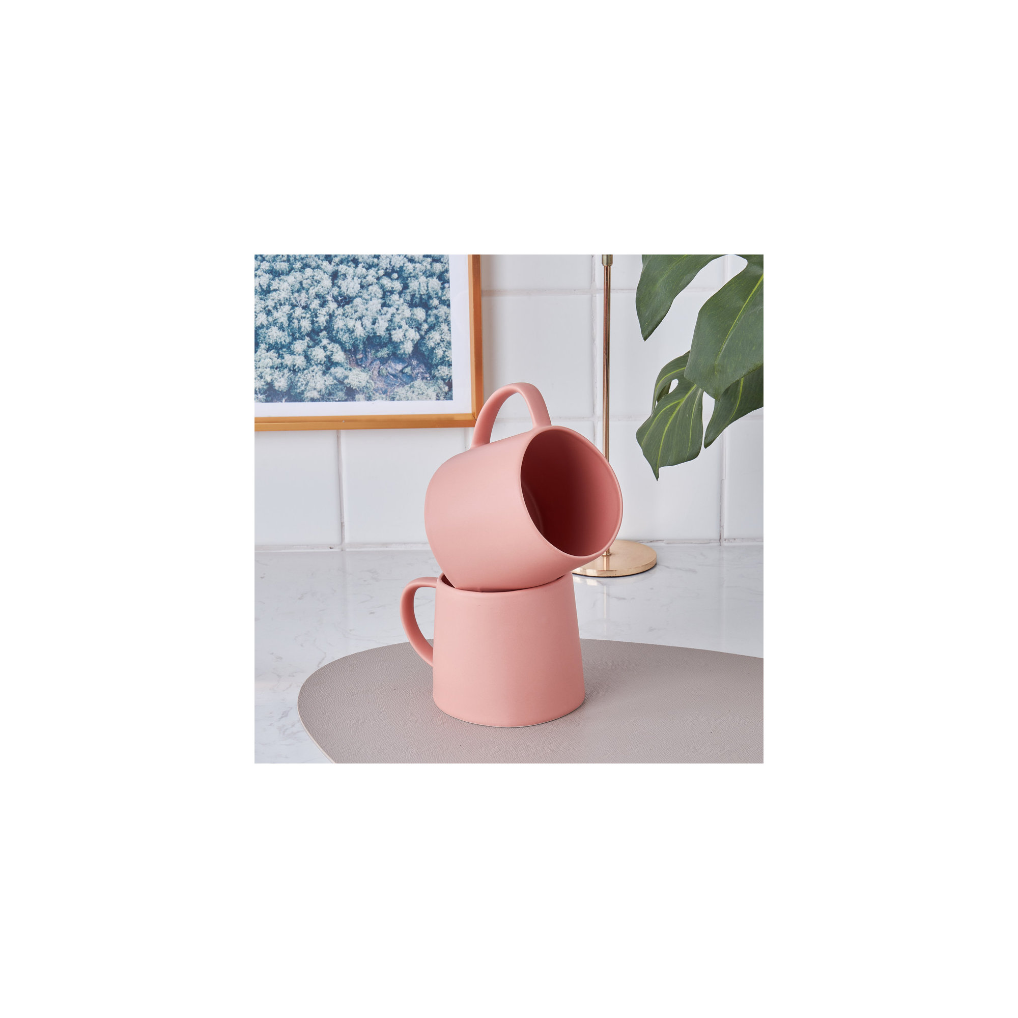 Stone Lain Delilah Mug Set Porcelain, Terracotta