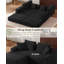 Canapé modulaire en L avec causeuse, canapé-lit désossé avec repose-pieds, combinaison reely, aucun assemblage requis, conception modulaire, tissu respirant, convertible en lit, futon-843120119