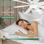 Ventilateurs de plafond de 48 pouces avec lumières et télécommande / APP, ventilateur de plafond à profil bas, 8 pales, à intensité variable DEL, moteur à courant continu réversible, ventilateurs de plafond silencieux pour une utilisation intérie-1485641321