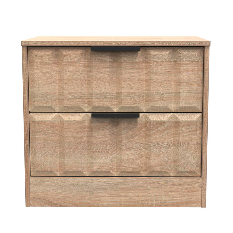 Besian 58cm W Manufactured Wood Bedside Table, Bardolino Oak
