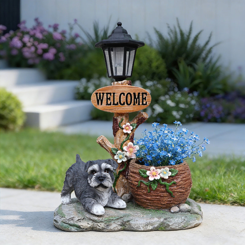 Statue jardinière Schnauzer