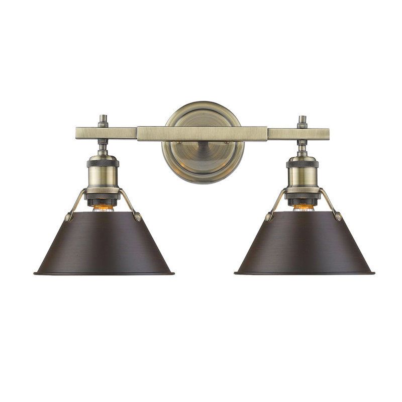 Felda Dimmable Steel Vanity Light, Rubbed Bronze, Brushed Champagne Bronze, 1 Lights
