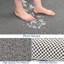 Tapis de douche antidérapant 47 po x 32 po, tapis de bain en loofah à séchage rapide, gris