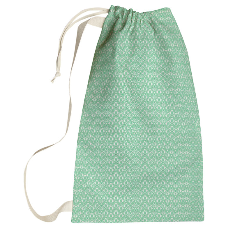 Leffel Fabric Laundry Bag with Handles, Large (76.5" H x 29.5" W x 1.5" D), Light Green