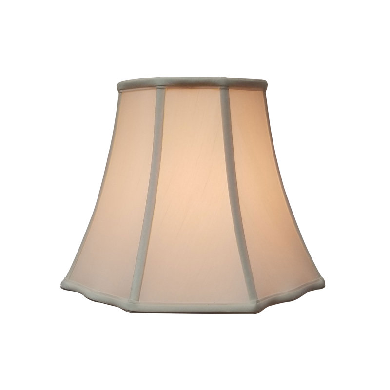 Abat-jour cloche en soie / shantung, Coquille d'œuf, H 13 po x l 18 po x P 18 po