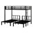 Metal Triple Bunk Bed With Safety Guardrails