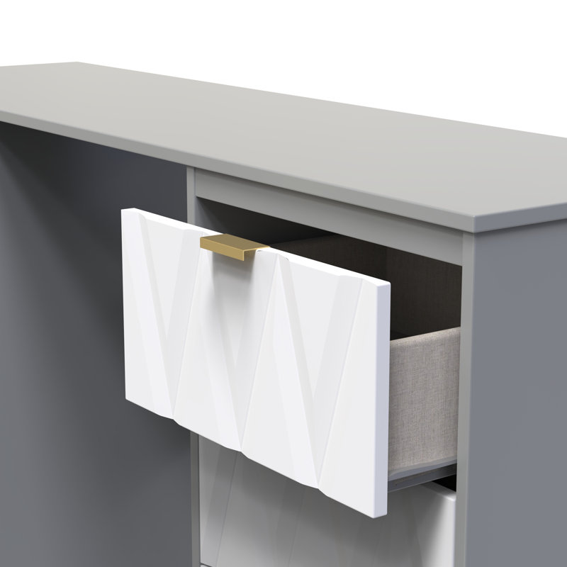 Dressing Table, White Matt/Dusk Grey