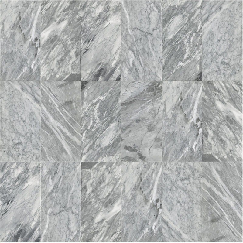 12 x 24 marbre de Carrare, marbre, marbre, pour le mur et le sol, carrelage en marbre poli, 1 boîte 4 pièces, Gris