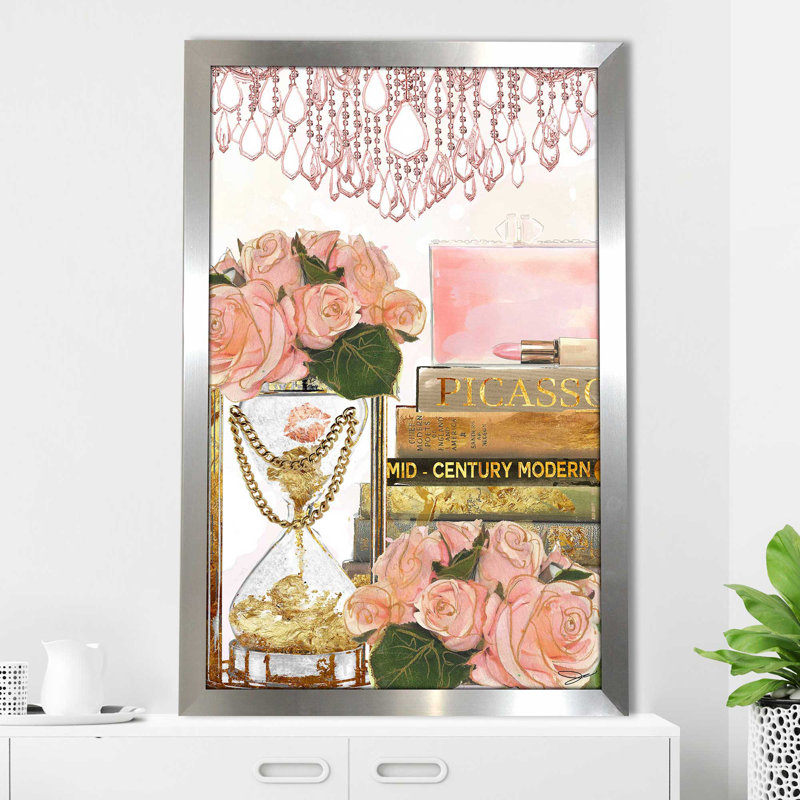 Time & Fashion (Vertical) par By Jodi - impression, H 49,5 po x l 33,5 po x P 1 po, Encadrement argenté