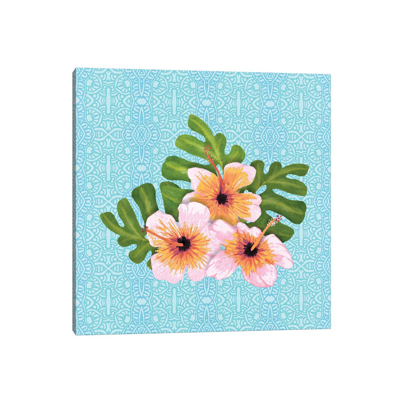 Hibiscus - par Angelika Parker, impression, Toile tendue, Aucun mat, H 26 po x l 26 po x P 1,5 po