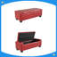 Banc de rangement capitonné avec repose-pieds, similicuir 50,5 po, rectangulaire, peu encombrant pour le salon-129881367-129881366